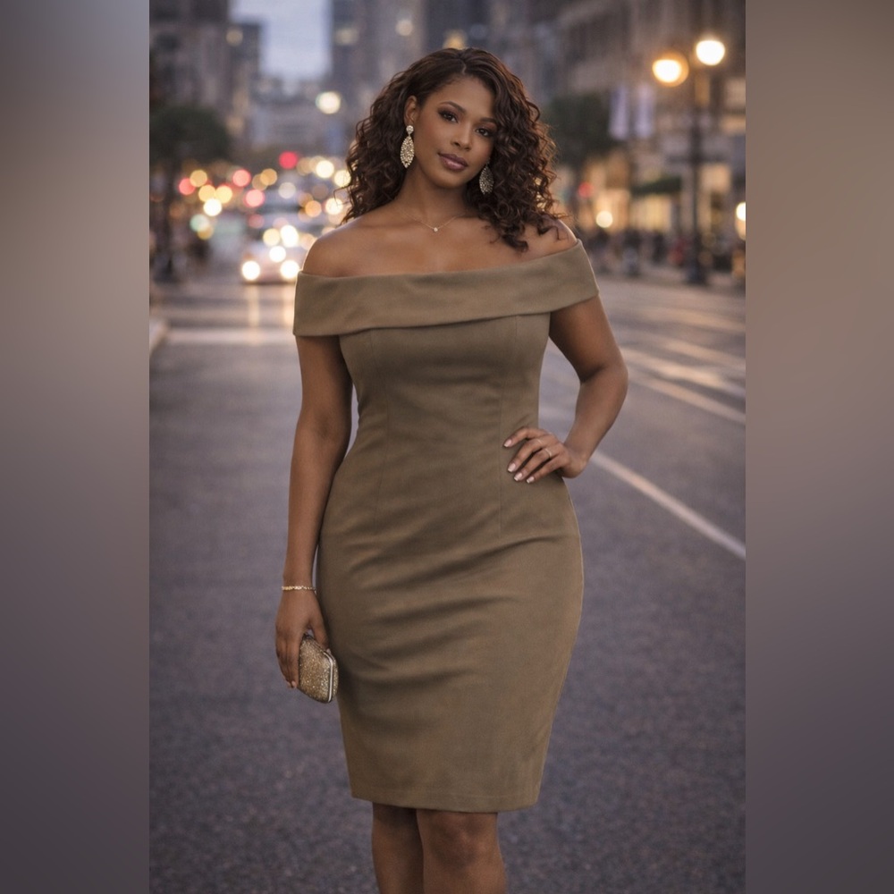 Size Medium off shoulder bandage dress